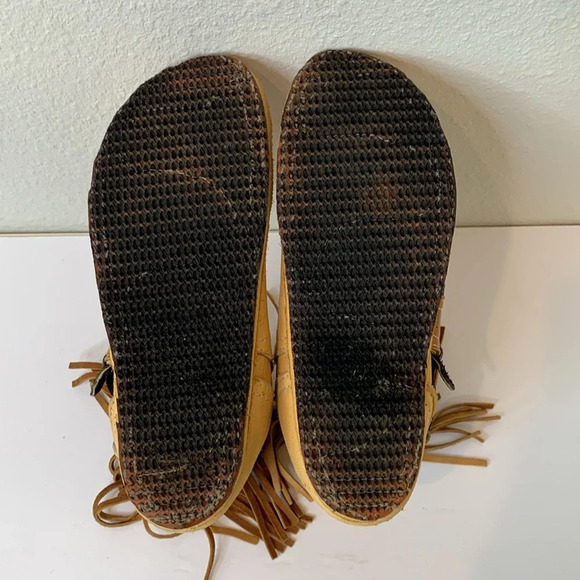 Vintage 70s OOAK Handmade Bald Mountain Moccasins Ankle Boot Renn Faire Festival - Picture 11 of 15